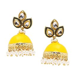 OOMPH Dome Shaped Jhumkas Earrings image 2