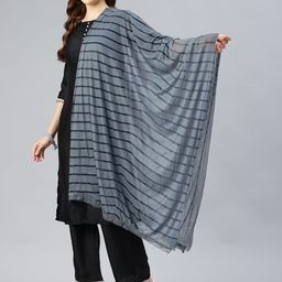 swatika Striped Net Dupatta image 2
