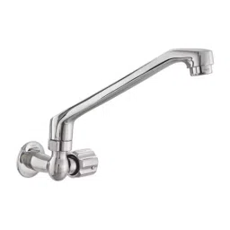 PLUMBER ECONOMY Wall Mounted Chrome Finish Sink Cock Right Hand Operated, EC-0618R-14