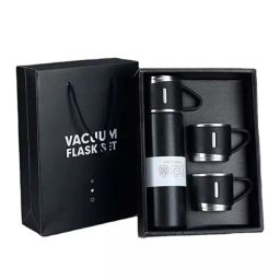 GENERIC Assorted Color Stainless Steel Vacuum Flask Set With 2 Cups (Combo of 3 Pcs)-27