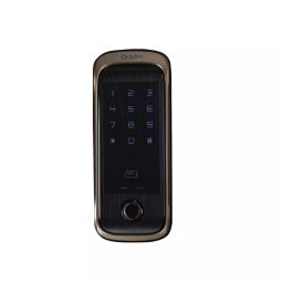 Quba Qdot Fingerprint, Multiple Password 4, RFID Card 4 Ways Digital Rim Lock Copper Gold-22