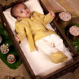 MIRALI Boys Printed Regular Pure Cotton Kurta with Trousers-image-101
