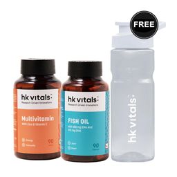 HealthKart HK Vitals Fish Oil & Multivitamin Combo 90 capsules Combo-18