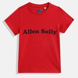 Allen Solly Junior Boys Brand Logo Printed Pure Cotton T-shirt-image-49