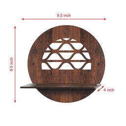 RANDOM Brown Set of 4 MDF Basic Wall Shelves image 2