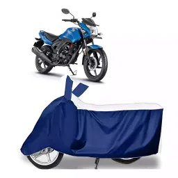 Auto Pearl Bike Cover for Honda CB Unicorn 160 (White & Blue)-image-23