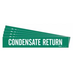 BRADY Pipe Marker Condensate Return Green & White for 2-1/2 to 7-7/8 inch Outer Diameter Pipe, 781YX9 (Pack of 5 Pcs)-image-73