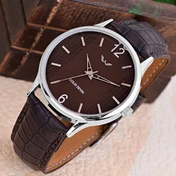 LOUIS DEVIN Men Brown Faux Leather Strap Analogue Wrist Watch-image-26