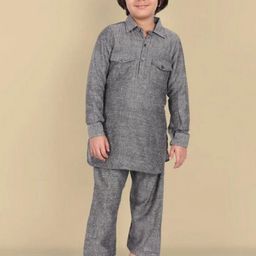 Mera Rang Boys Regular Thread Work Kurta with Salwar-image-55