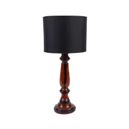 Tucasa NTU-173 B-22 Table Lamp with Wood Base (Black)-46
