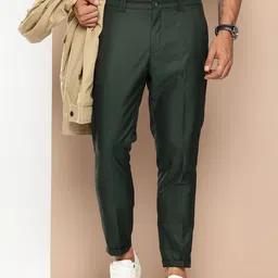 encore by INVICTUS Men Textured Trousers-image-59