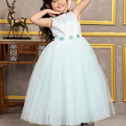 Toy Balloon kids Girls Net Fit & Flare Maxi Dress-image-62