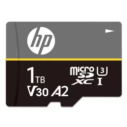 HP 1 TB Micro SDXC Memory Card With Adapter Class 10 U3-V30-A2 Grey, HP-SDU3V30A2-1TB-1