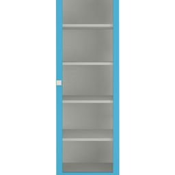 Adona Celestia Kids Bookshelf Cum Storage Cabinet with Glass Door- Blue-image-87