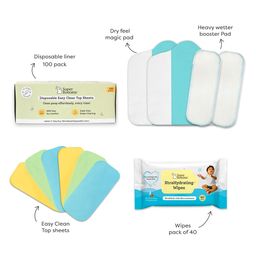 SuperBottoms Reusable And Washable Cloth Diapers For Babies Stock Up Essential Bundle Set Of 13 - Multicolour-17