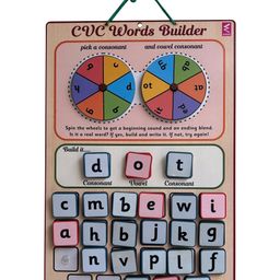 WISSEN Wooden CVC Word Buiilder Activity Velcro Game for Kids-10
