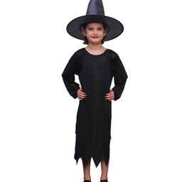 Itsmycostume Halloween Theme Full Sleeves Wicked Witch Costume Set - Black-image-99
