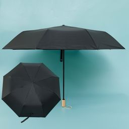 Solid Colour Umbrella - Black-21