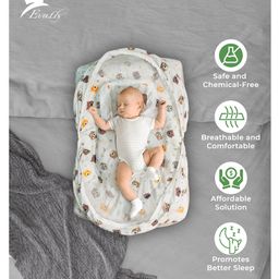 Evafly Mosquito net for Baby 0-12 Months with Cotton Bed (Size : L73cm X W44cm Colour - Cream)-23