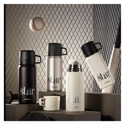 YAMAMA Water Bottles Kerry Hot And Cold Stainless Steel Water Bottle With Attached Cup Thermos Flask Thermosteel Bottle, Insulated Water Bottle For Office Home Travel School Sports Water Bottle 450 ml (Pack of 1 Color May Vary)-image-24