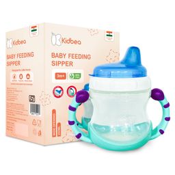Kidbea Baby Milk Sipper Cup, 200ml, 100 g, Blue-15