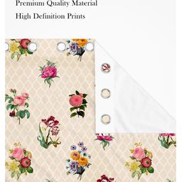 SEJ by Nisha Gupta Set of 2 Abstract Eyelet Window Curtains - Cream image 2
