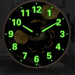 M T BROTHERS Gold-Toned Printed Contemporary Wall Clock-image-66