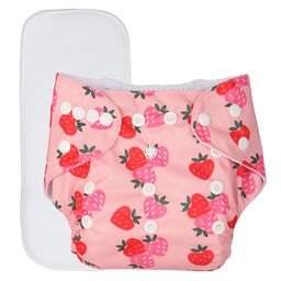 chinmay kids Chinmay  Freesize Reusable Washable Adjustable Snap Buttons Cloth Diaper with Wet Free Insert Pads (Color & print May Vary) image 4
