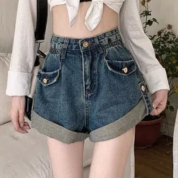 StyleCast Women Loose Fit High-Rise Shorts-image-57