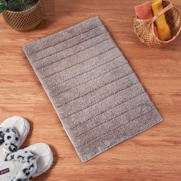 Living scapes by Pantaloons Grey Striped Bath Rugs-image-85