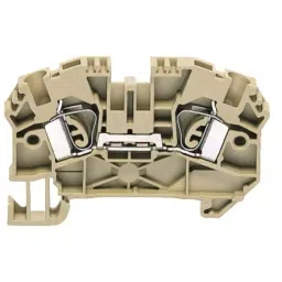 RS PRO DIN Rail Terminal Block Blue 4 mm² Double-Level Spring Clamp Termination, 7637479-16