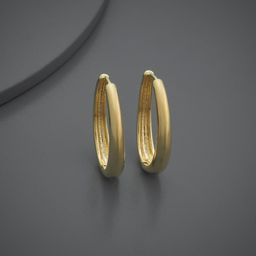Kushal's Fashion Jewellery Gold-Plated Circular Hoop Earrings-3