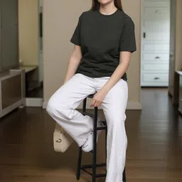 Jinfo Round Neck Cotton T-shirt-picture-8