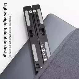STRIFF Portable Laptop Stand Black Tabletop Mount With Angle Adjustment & Air Ventilation image 5