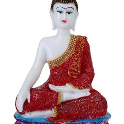 Aura White & Red Buddha Idol Showpiece-image-136