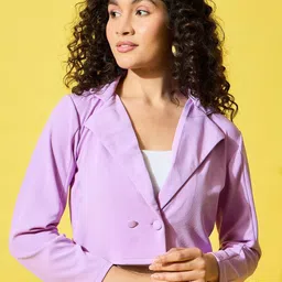 QIOA Double Breasted Cropped Blazer-picture-24