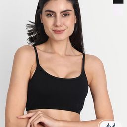 Aimly Pack Of 3 Non-Padded All Day Comfort Medium Coverage Cotton Workout Bra-picture-20