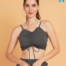 IX IMPRESSION Tropical Print Blouson Crop Top-image-71