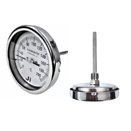 Japsin Instrumentation Bimetal Dial Thermometer Temperature Gauge 0 to 200°C Range 100 mm (4 inch) Dial Size, JIPL-BMT-100MM-14-12
