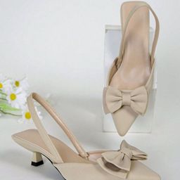 MIYOKO Women Velvet Kitten Heels Sandals with Bows-25