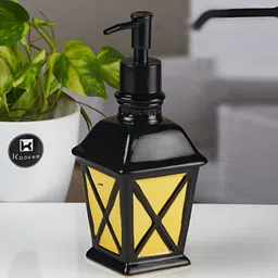 Kookee Yellow Abstract Ceramic Soap Dispenser-picture-55