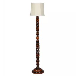 Tucasa NTU-48 B-22 Floor Lamp with Wood base (Beige)-image-53