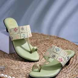 Shoetopia Girls Embellished Party Kitten Sandals-image-15