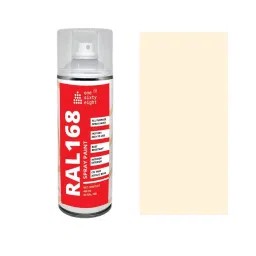 One sixty eight Spray Paint Gloss Finish 400 ml Cream, RAL 168 - 9001-image-73