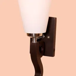 KINIS Brown & White Wooden Frustum Shaped Wall Lamp-image-69