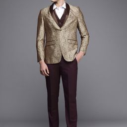 Louis Philippe Self Design Single-Breasted Formal 3 Piece Suit-image-15
