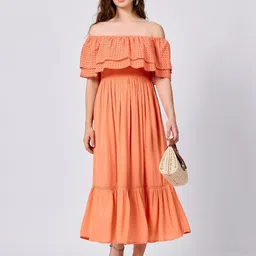 Outzidr Women Flutter Sleeve Maxi Dress-picture-49