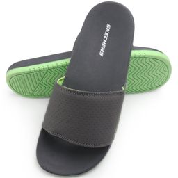 Skechers Gambix X Casual Wear Flip Flops - Charcoal and Lime-image-55