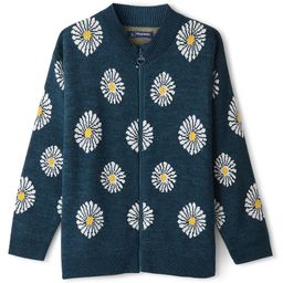 Pine Kids Full Sleeves Floral Design Sweater - Teal-image-62