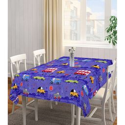 Arrabi Blue Cartoon Cotton Blend 6 Seater Table Cover ARTC 1284 - Blue-26